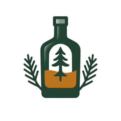 Taiga Spirits logo with wilderness motifs