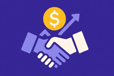 Professional investment meeting with business documents and analysis